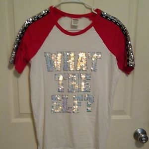 Victoria secret Pink glitter Xmas shirt